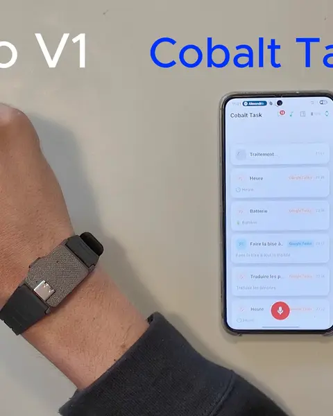 Vidéo de démo du Cobalt Voice Band pilotant l'application Cobalt Task sur Android